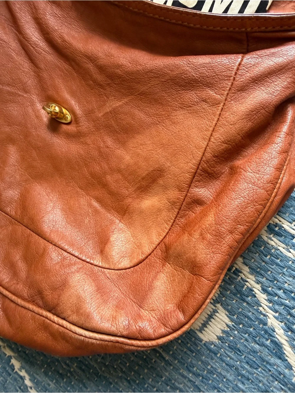 Marc by Marc Jacobs Cognac Brown Leather Crossbody Shoulder Bag